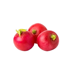 radishes with stems removed